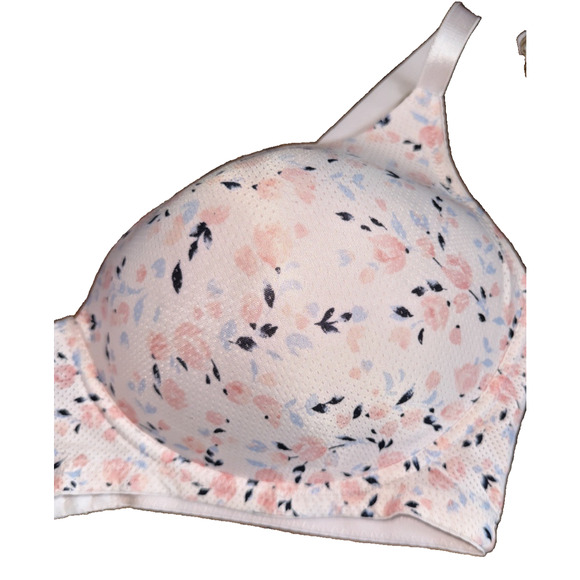 Laura Ashley Underwire Padded Floral Full Coverage Bra Size 42D Pink Romantic - Picture 2 of 10